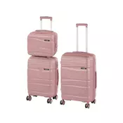 TraveLux Voyager VIII set kofer-torbi na kotače u ružičasto-zlatnoj boji