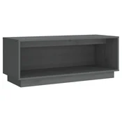 Vidaxl TV omarica siva 90x35x35 cm trdna borovina