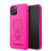 KARL LAGERFELD KLHCN58SILFLPI za iPhone 11 Pro pink silikonska zaščita - Full Body Iconic