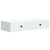 Vidaxl Stenska stranska miza Bela 87,5 x 34,5 x 17 cm Inženirski les