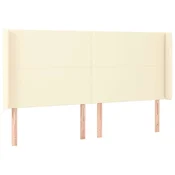 Krevet box spring s madracem LED krem 180x200cm od umjetne kože