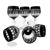 Marika Kozarci za vino iz črnega kristala 280 ml francoski