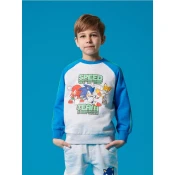 Sinsay - Dukserica s kapuljacom i printom Sonic the Hedgehog - mid blue