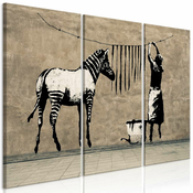 Slika - Banksy: Washing Zebra on Concrete (3 Parts) 90x60