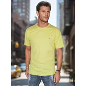 T-shirt męski z haftem żółty Dstreet