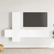 5-dijelni set TV ormarica bijeli od konstruiranog drva
