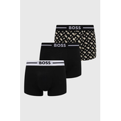 Bokserice BOSS 3-pack za muškarce, boja: crna