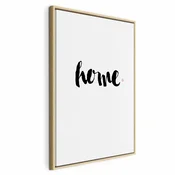 Slika - Home and Dot (1 Part) Vertical 60x90 U prirodnom drvenom okviru