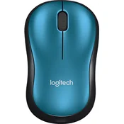 Logitech M185 bežicni opticki miš USB 1000dpi crno plava boja | 910-002236
