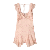 Bershka Obleka oliva/roza/staro roza