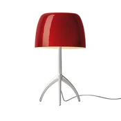 Foscarini Lumiere piccola aluminij/rdeča z možnostjo zatemnitve - Dnevna soba/jedilnica - Dizajn - češnjevo rdeča, aluminij - Steklo