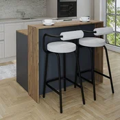 Hanah Home 2801 kuhinjski sto s policama 120 × 100 × 80 cm, atlantski bor / antracit