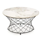 Stolić za kavu Houston 2020 Sjajna krem, Crna, 42cm, Spraystone, Krug
