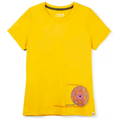 Womens T-Shirt Smartwool Merino Sport 150 Crankset Short Sleeve Mango Sorbet