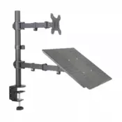 S-BOX Nosac za laptop i monitor LCD-LM01 Stoni, Tilt, 10 kg, Do 27