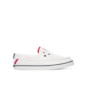Tommy Hilfiger Tenis superge Th Boat Vulc Sneaker Canvas FM0FM05877 Bela