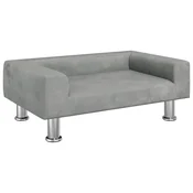 Vidaxl Otroški kavč svetlo siv 70x45x26,5 cm žamet