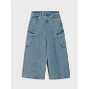 Sinsay - Wide leg oversize farmerke sa ispranim efektom - plava