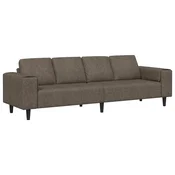 Vidaxl Dnevna soba kavč Temno siva 250 x 77 x 76 cm