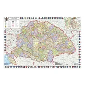 Namizna podloga, obojestranska, izdelek Szent Korona országai/Történeti emlékek - Zgodovinski zemljevid Madžarske/Spomeniki v