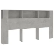 Vidaxl Vzglavna omarica betonsko siva 200x18,5x104,5 cm