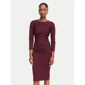 Rinascimento Cocktail obleka CFC0130327003 Bordo rdeča Slim Fit