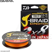 Pletena vrvica Daiwa J-Braid EXPEDITION X8 Smash Orange 0,06-0,28mm/150m