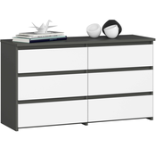 AKORD KOMODA CL100 6SZ SIVA/BELE, (21702948)