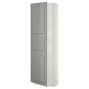 METOD Visoki element s policama, bela/Bodbyn siva, 60x37x200 cm