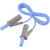 VOLTCRAFT Visokofleksibilni varnostni merilni kabel [lamelni vtič 4 mm-lamelni vtič 4 mm] 1 m modre barve MSB-501 10 A