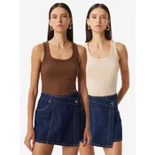 Happiness Istanbul Top Tanktops & Camis temno rjava