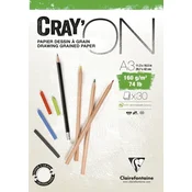 Clairefontaine CrayOn Glued Pad Blok za crtanje 30 A3 160 g (Samo otvarano)