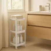 Aberto Design Plasticna višenamenska polica, 36x23x71cm, Bela