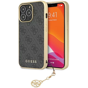 Guess iPhone 14 Pro Max 6.7 grey hardcase 4G Charms Collection (GUHCP14XGF4GGR)