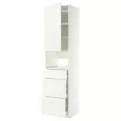METOD / MAXIMERA Visoki element za ugradb uredaje, bijela/Vallstena bijela, 60x60x240 cm