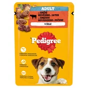 Pedigree Adult vrečka z govedino in jetri v želeju 100 g