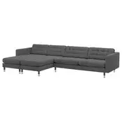 LANDSKRONA Sofa 5-sed, s lenjivcima/Gunnared tamnosiva/metal