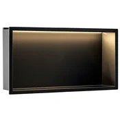 VGRAJENA KOPALNIŠKA POLICA LED 30x60 black