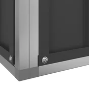 shumee vidaXL Voliera s podaljškom srebrna 625x207x212 cm jeklo