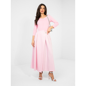 Enobarvna pastelna bluza s 3/4 rokavi