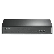 TP-Link TL-SF1008LP omrežni stikalo, neupravljano, Fast Ethernet, PoE, črn