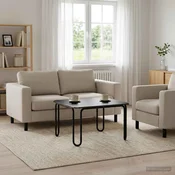 vidaXL Klubska miza Črna 100 x 100 x 45 cm Inženirski les