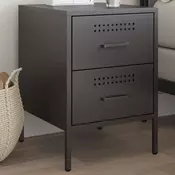 Vidaxl vidaXL Nočna omarica črna 36x39x50,5 cm jeklo