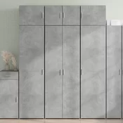 Visoka komoda boja betona 70x42,5x185 cm od konstruiranog drva