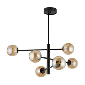 Viseci luster ORO 6xG9/12W/230V crna/zlatna