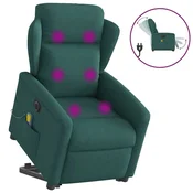 Vidaxl vidaXL Električni masažni stol z dvigalom, zelene barve