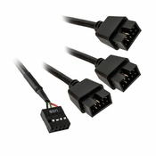 LIAN LI Notranji pretvornik USB, 1x USB 2.0 v 3x USB 2.0