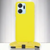 Infostyle Silikonski ovitek Crossbody Lanyard za Honor X7a Rumena/TPU silikon