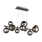 Wofi 6014.10.24.9000 - LED luster na sajli VILLA 10xG9/3W/230V crna/hrom