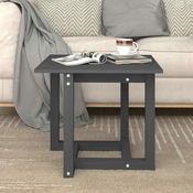Stolic za kavu sivi 50 x 50 x 45 cm od masivne borovine